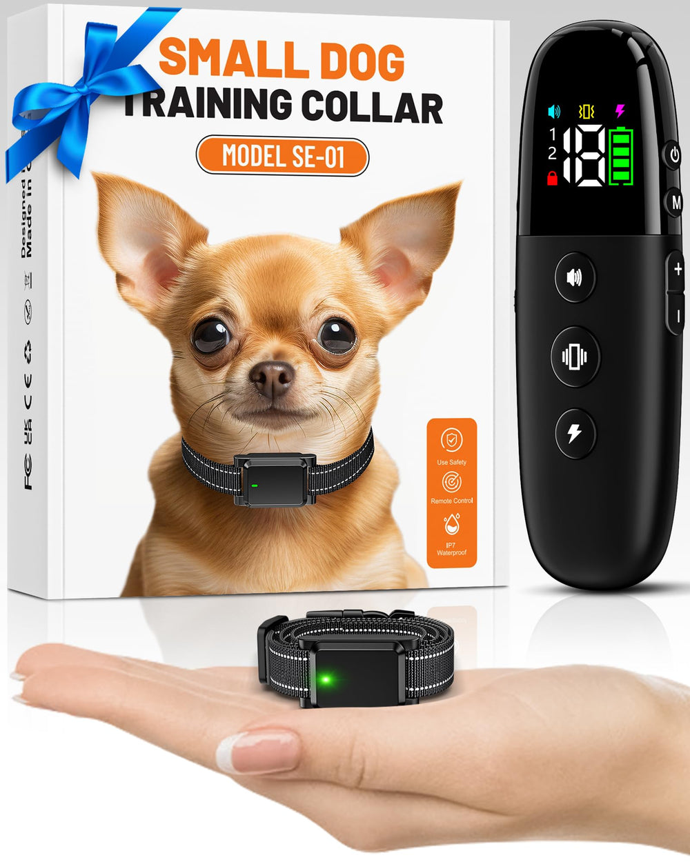SODOG small-dog collar remote shows lightweight comfort for training on the go.