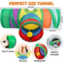Sofier tunnel folded for storage saves space between playtimes.