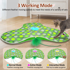 Sofolor automatic cat toy standby mode preserves battery while staying ready for paw-triggered action