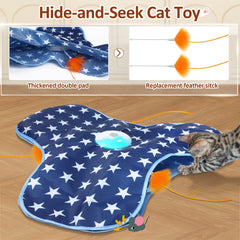 Sofolor toy activating by cat paw touch for engaging play when alone