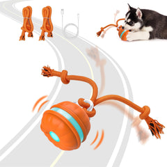Sofolor interactive dog ball front view demonstrating its engaging motion for small dogs.