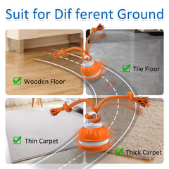 Sofolor USB-rechargeable dog ball charging port close-up for easy power.