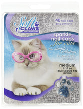 Soft Claws nail caps on a cat paw—furniture protection with gentle wear.