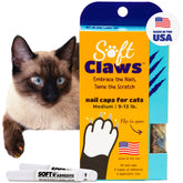 Soft Claws sparkle variety bottle closeup shows durable caps that help protect furniture.