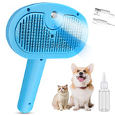 SOGUE 4-in-1 Pet Steam Brush front view showing gentle deshedding and grooming