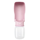 SOICTA portable dog water bottle blue folded design for easy packing on walks.