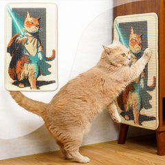 SOLDAY sisal cat wall scratcher with anti-slip backing protects furniture