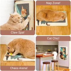 SOLDAY cat wall scratcher close-up reveals natural sisal fibers