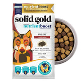 Solid Gold bison-dry-dog-food-large-dog-kibble closeup highlighting real bison protein for muscle support