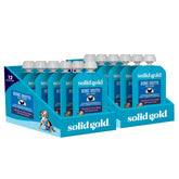 Solid Gold Chicken Bone Broth bottle pour boosts hydration and flavor for dogs.