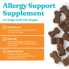 Solid Gold allergy relief chews close-up showing bacon flavor appeal for picky dogs