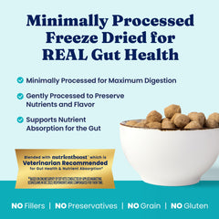 Solid Gold Freeze Dried Beef Chunks close-up as tasty protein bites.