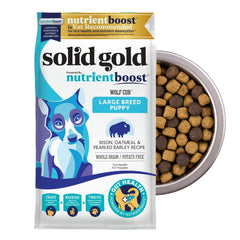 Solid Gold puppy food with bison first ingredient supports growth in large-breed pups
