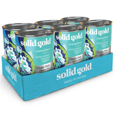 Solid Gold sensitive-stomach-wet-dog-food-bowl closeup for digestive-friendly meals.