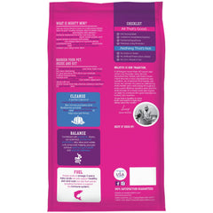 Solid Gold small-breed kibble provides bite-sized chew for tiny mouths.