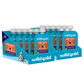 Solid Gold turkey bone broth pour-over dry food boosts flavor and hydration for dogs.