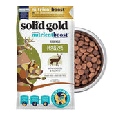 Solid Gold venison kibble for sensitive stomachs supports digestion with grain-free nutrition.