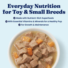 Solid Gold small-dog grain-free recipe image: grain-free formula supports sensitive stomachs and easy chewing