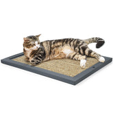 SolidChoice cat scratching post with wooden frame and natural sisal protects furniture during play.