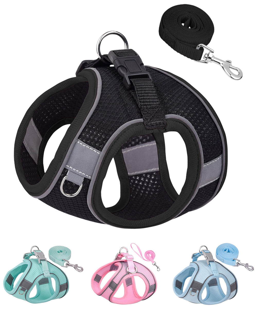 SOLMOONY dog harness XS step-in design close-up for quick on-off wearing.