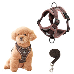 SOLMOONY small dog harness front view for secure daily walks and training.
