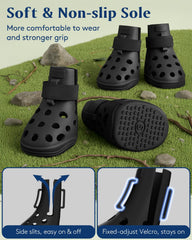 SOLOWINNER paw-protectors adjustable-straps ensure secure fit on every walk.
