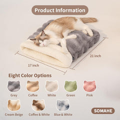 SOMAHE cat sleeping bag 21x17 size offers roomy space for small pets.