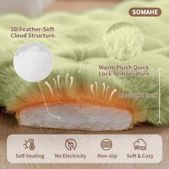 SOMAHE puppy pad mat green on floor emphasizes warmth and comfort
