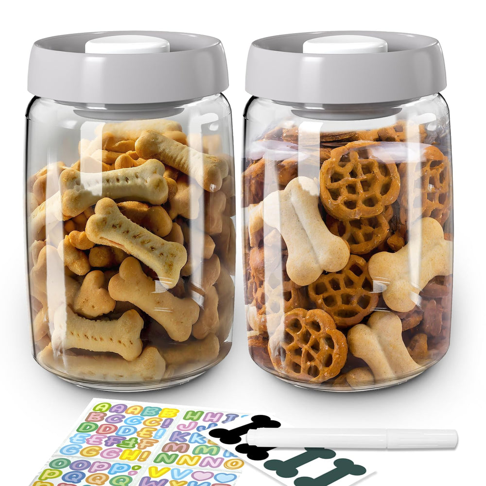 Somkaco airtight treat jar with lids keeps snacks fresh and organized.