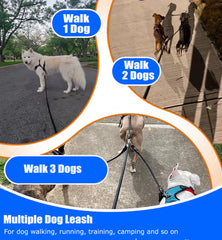 SONQUEEN assisting leash supports three-dog setups with smooth handling