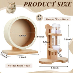 Sonwyoung wooden hamster wheel closeup shows chew-resistant safety for exercise.
