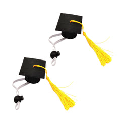 Soochat mini graduation cap worn by a small pet for adorable graduation photo prop.
