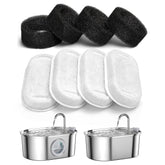 SOOFPET cat fountain filters 8-pack carbon and foam for cleaner water taste