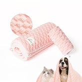 SOONTAN pink cloud pet towel for small-dog drying with fast absorption.