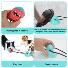 Soottaci suction-cup teething toy on smooth surfaces promotes engaging teething sessions.