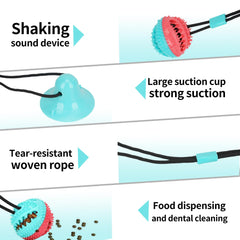 Soottaci tug-war training leaky-food toy encourages chewing and rewarding play.