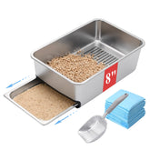 Sorstrem 8in pull-out sifting litter box top view showing ample space