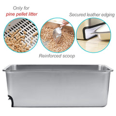 Sorstrem sifter pan bottom tray detail for easy waste disposal