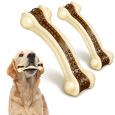 Sosation hueso-curvo en nylon, ideal para masticadores intensos y limpieza dental suave.