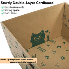 SOUJOY litter box interlocking tabs, supports stacked enclosed design.