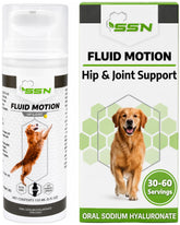 Sound Science Fluid Motion bottle shows liquid joint support for dogs.