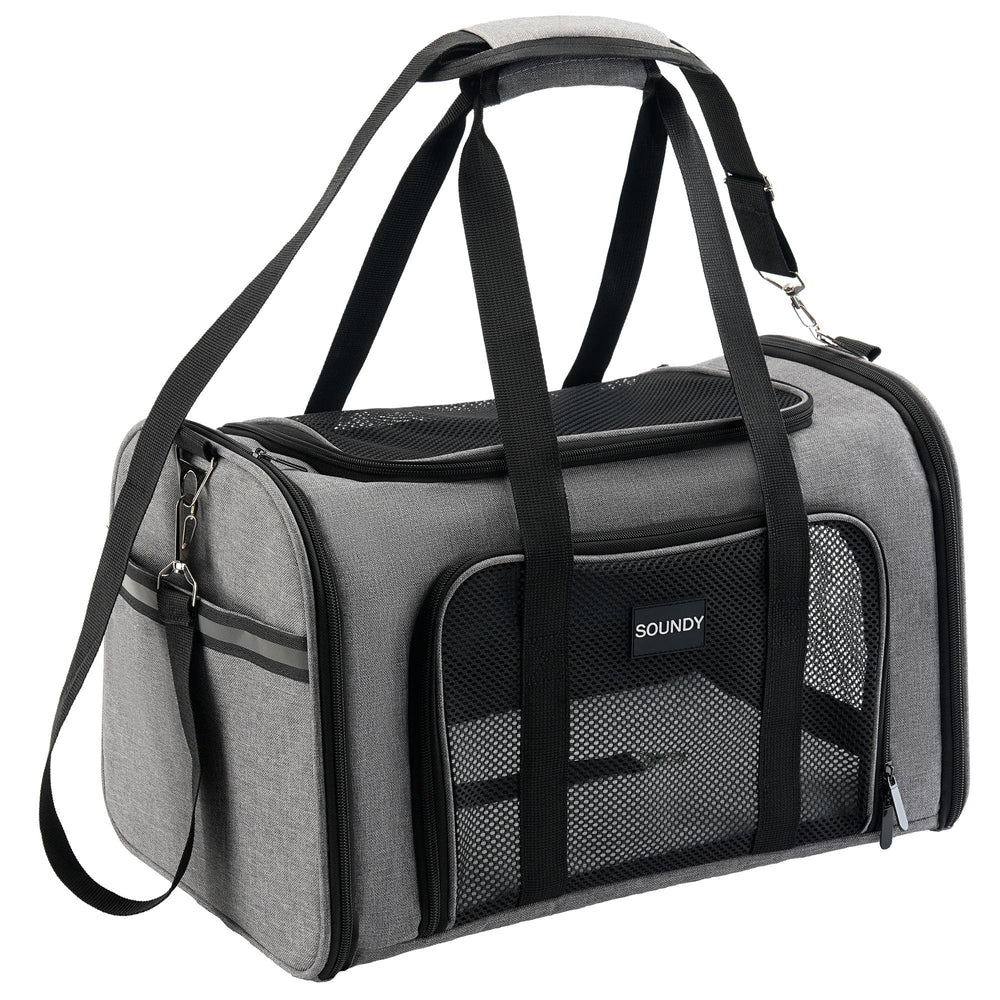 Soundy large cat carrier sturdy frame for reliable travel with pets