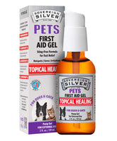 Sovereign Silver Pets First Aid Gel pump bottle for quick on-paw relief from minor skin irritations