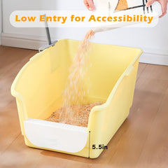 SpaceTime litter box includes a small storage space for bags and tools.