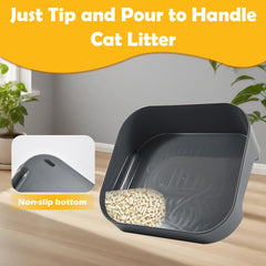 SpaceTime non-slip underside keeps mat in place on slick floors.