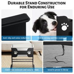 Spacnom non-slip stand prevents tipping for rowdy dogs and spills.