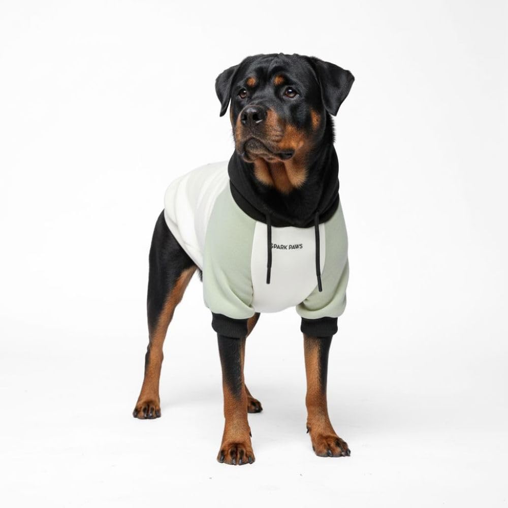 Spark Paws dog hoodie butter-stretch fabric close-up enabling flexible movement