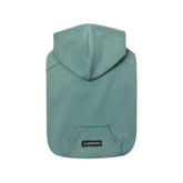 Spark Paws dog hoodie front view in teal showing soft butter-stretch fabric for cozy warmth