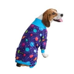 Spark Paws Planets 2XL close-up fabric, ultra-soft stretch for cozy movement