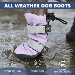 Spark Paws lilac dog shoes grip-focused soles provide reliable non-slip traction.